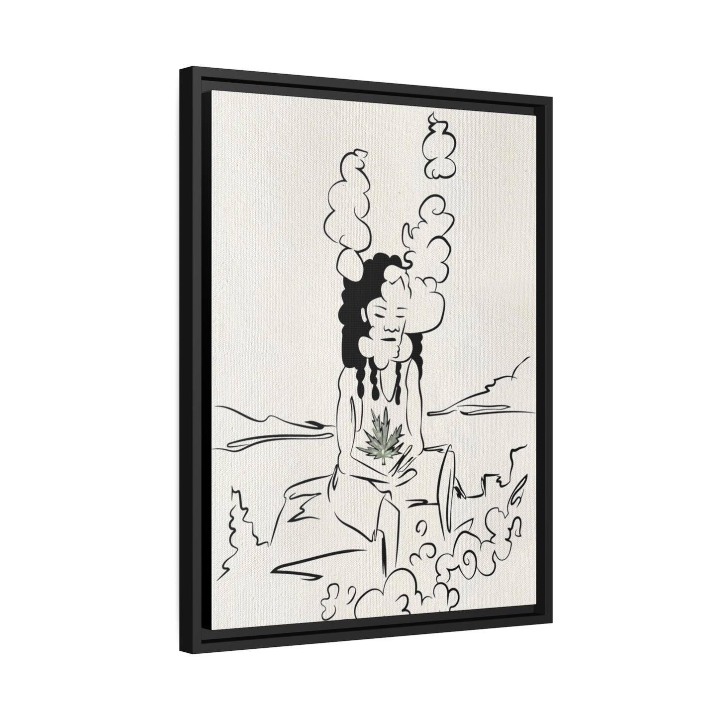 Rasta Hu - Black Framed Canvas