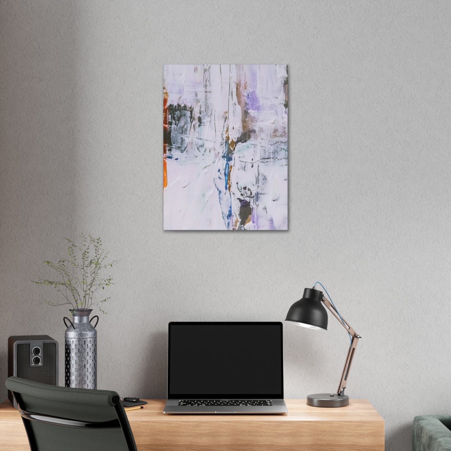 Orange Seer - Polyester Canvas Wall Art Wall Décor Living Room Art Abstract Art