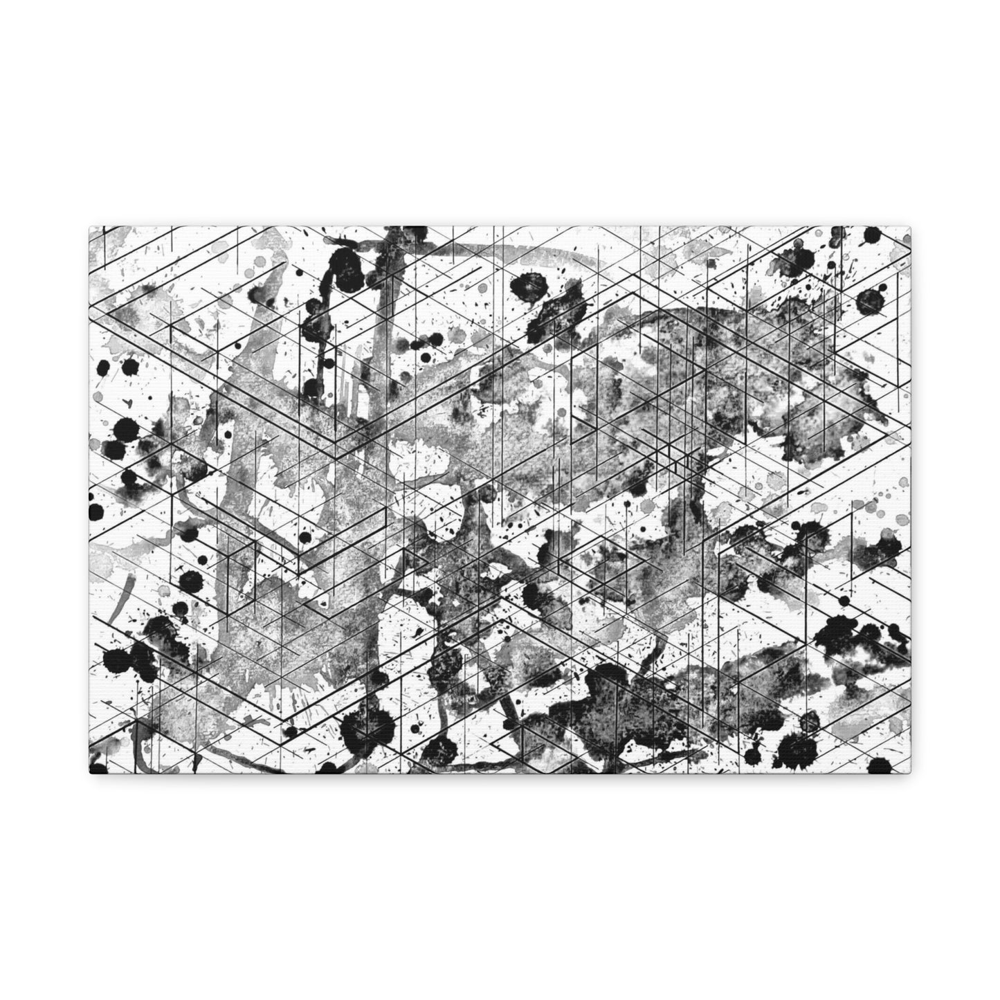 Graysky Canvas - Dimensional Illusion Wall Art Abstract Water Color Painting