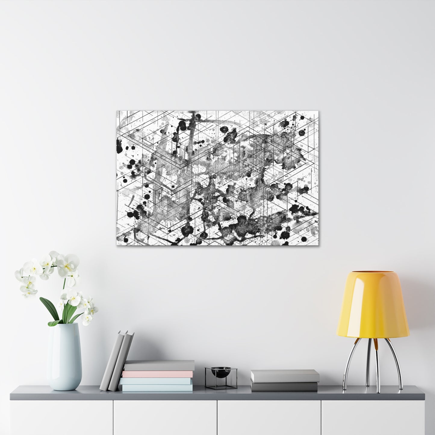Graysky Canvas - Dimensional Illusion Wall Art Abstract Water Color Painting