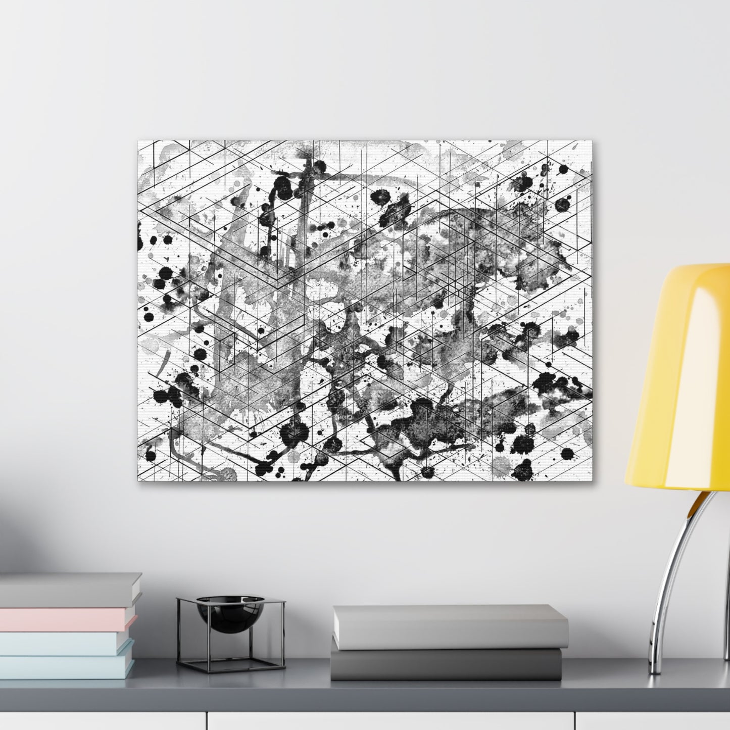 Graysky Canvas - Dimensional Illusion Wall Art Abstract Water Color Painting
