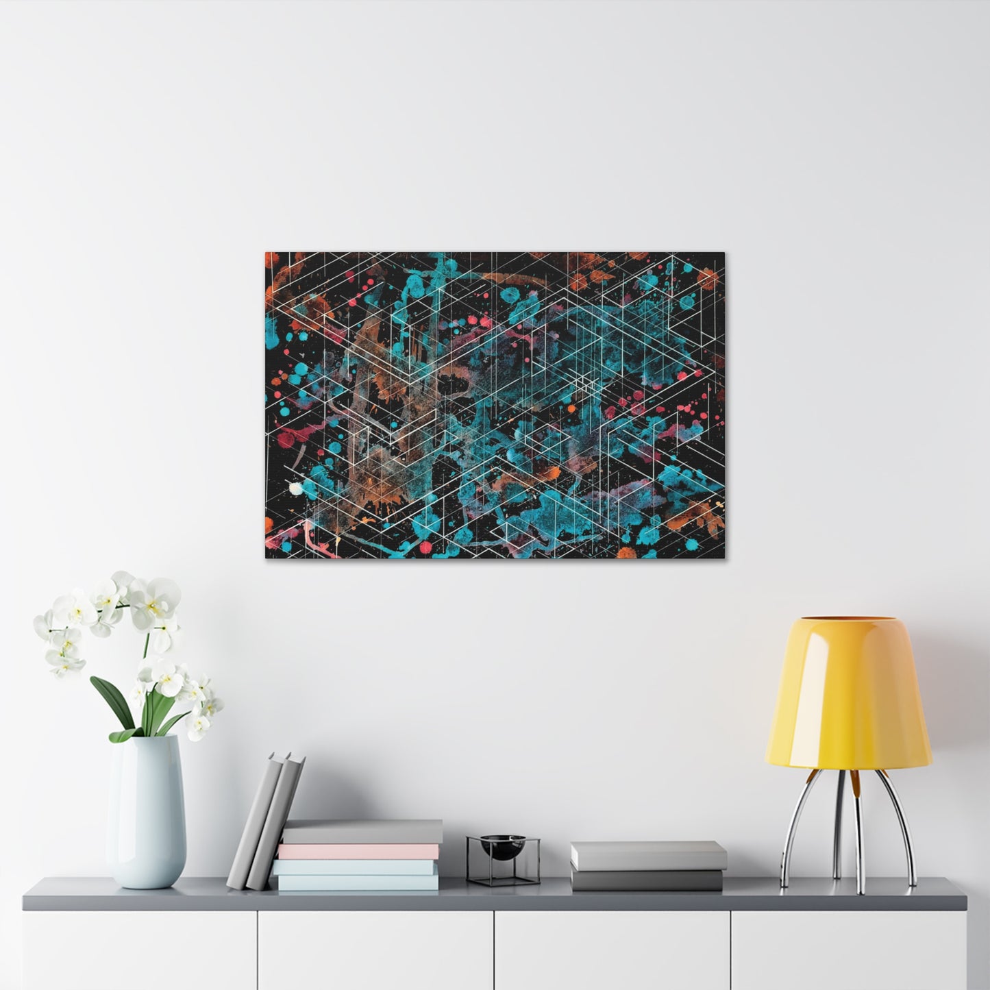 Galaxy Canvas - Dimensional Illusion Wall Art Abstract Water Color Painting