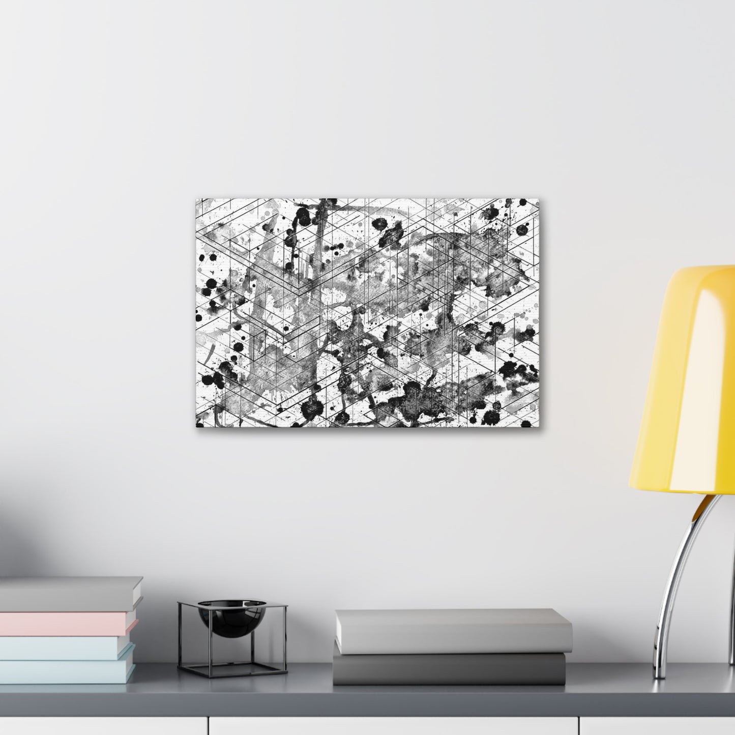 Graysky Canvas - Dimensional Illusion Wall Art Abstract Water Color Painting