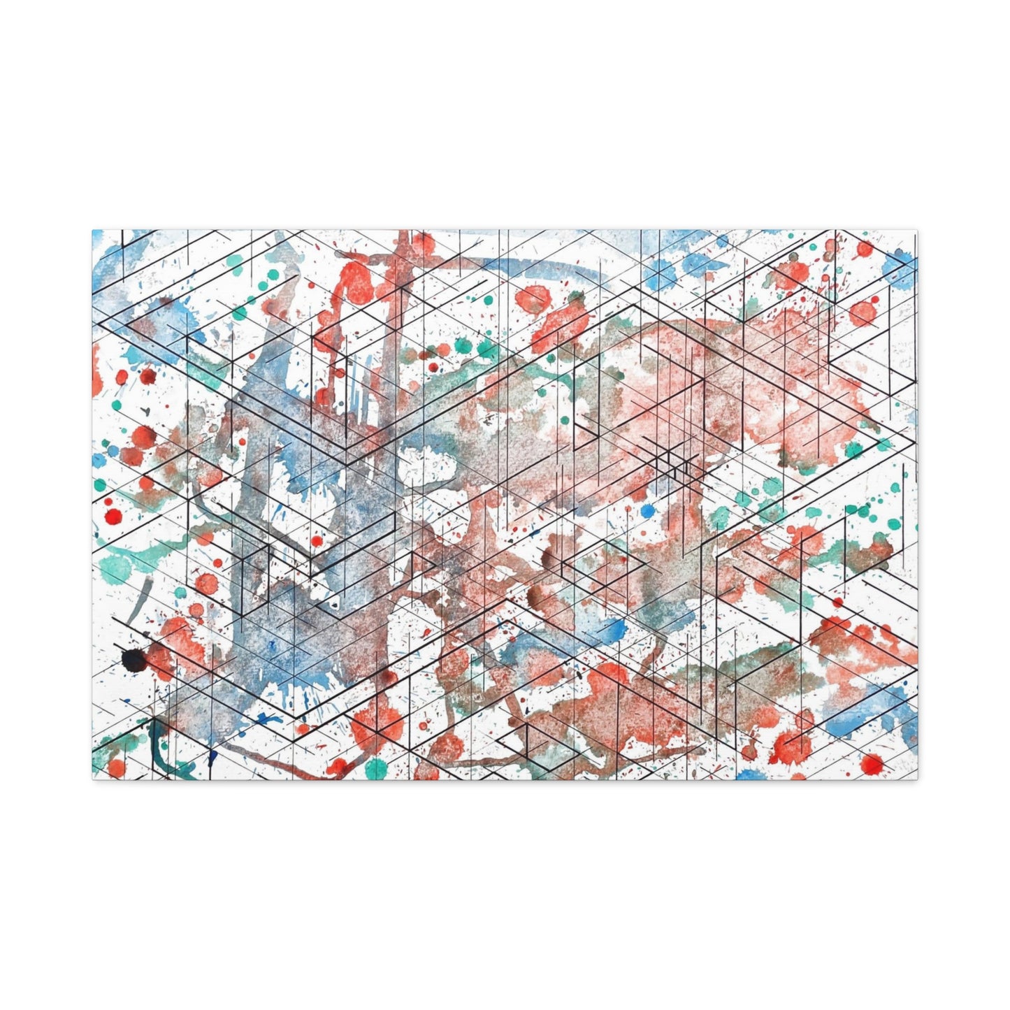 Canvas - Dimensional Illusion Wall Art Abstract Water Color Painting