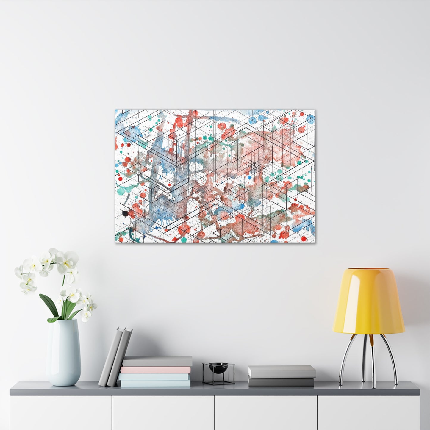 Canvas - Dimensional Illusion Wall Art Abstract Water Color Painting