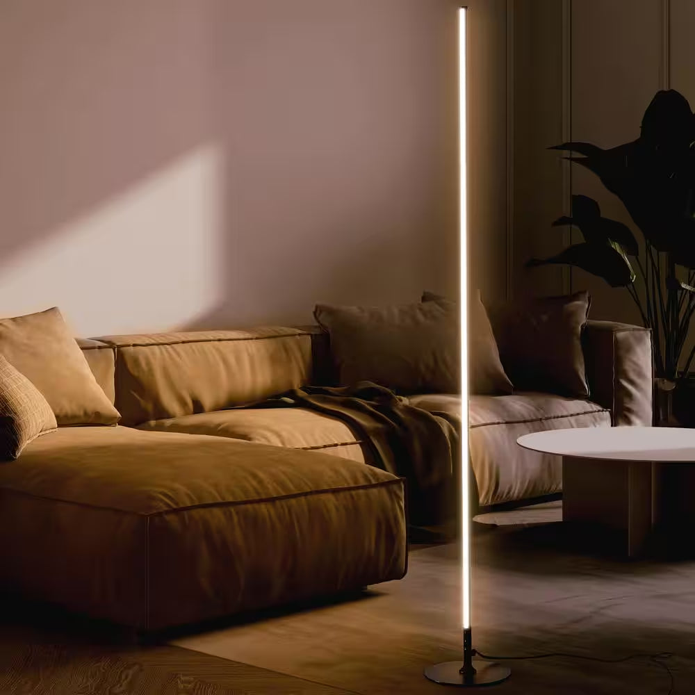 Iris 59.5 In. Black LED Integrated Floor Lamp