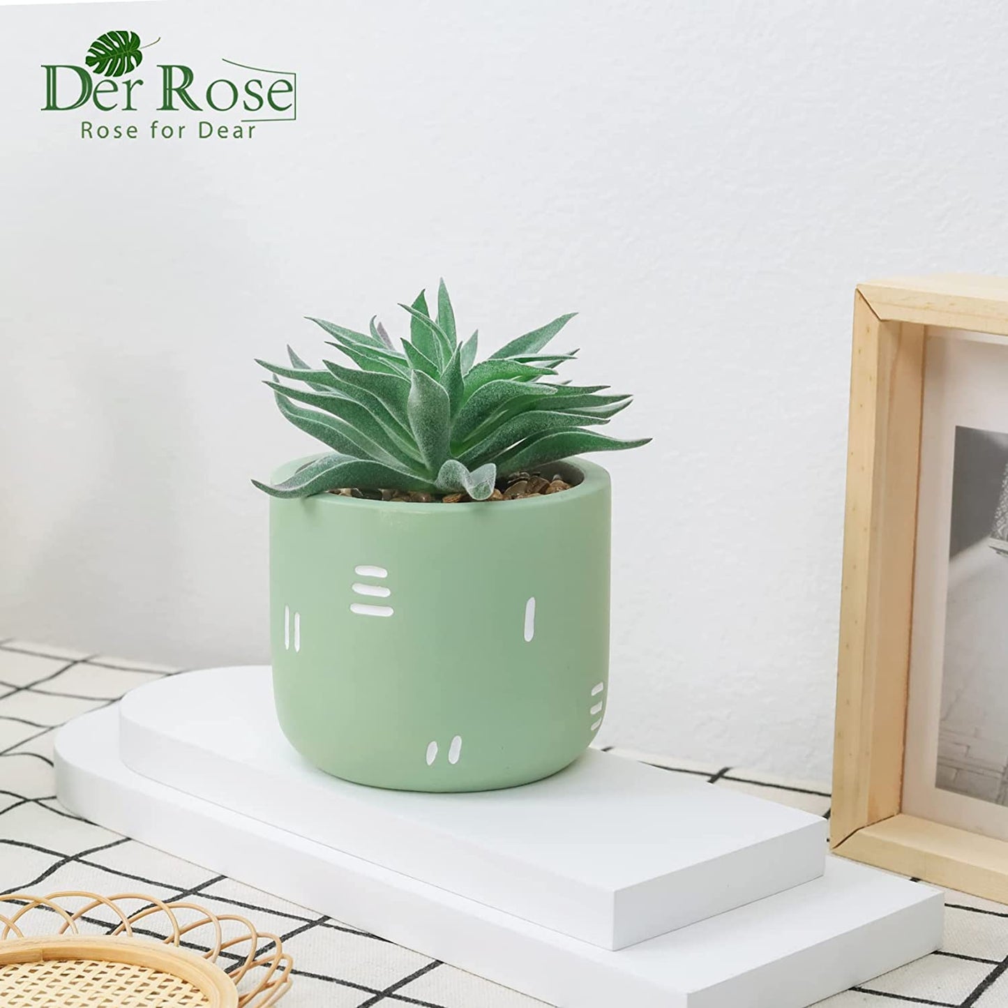 2 Packs Fake Plants Succulents Plants Artificial for Living Room Bedroom Aesthetic Decor