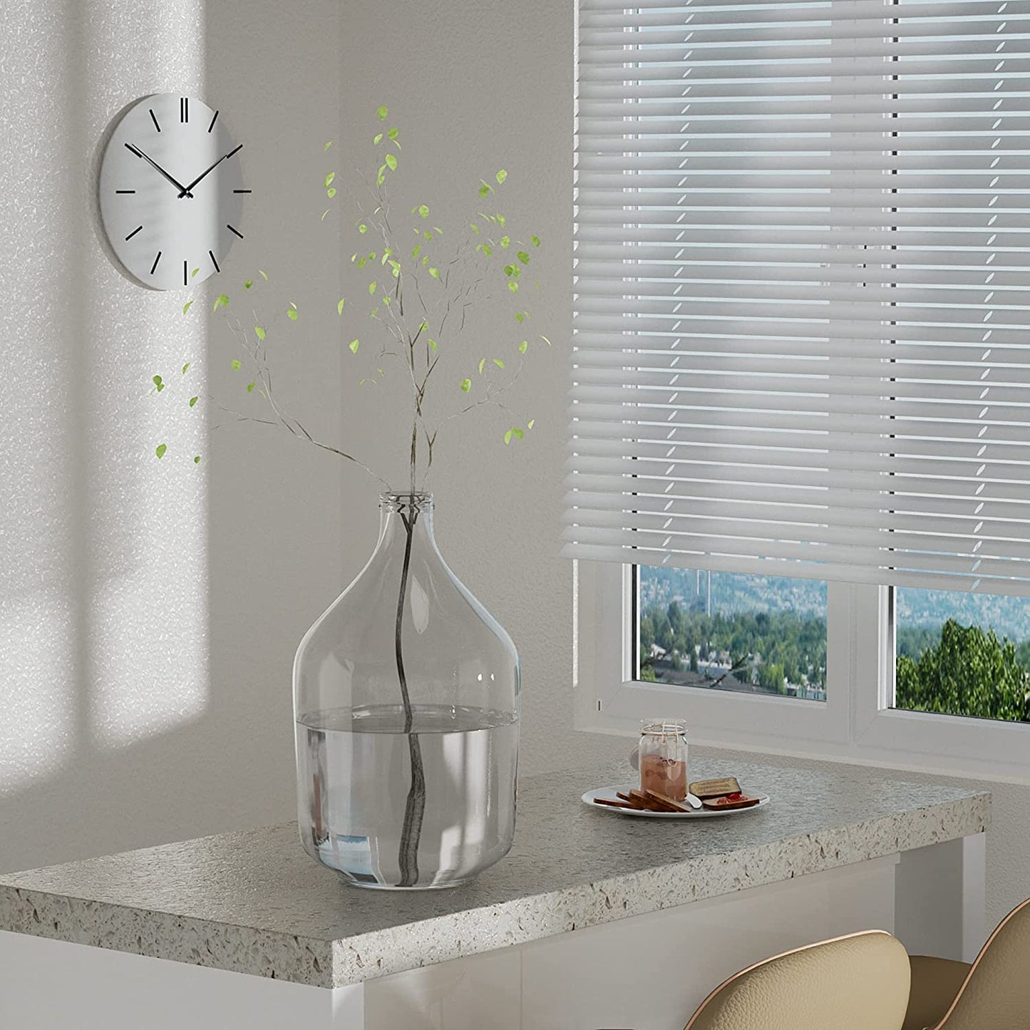 Clear Glass Vase for Decor, Big Belly Bubble Flower Bottle for Home Countertop, Shelf, Centerpiece and Shelf Decoration(9X9X15 In)