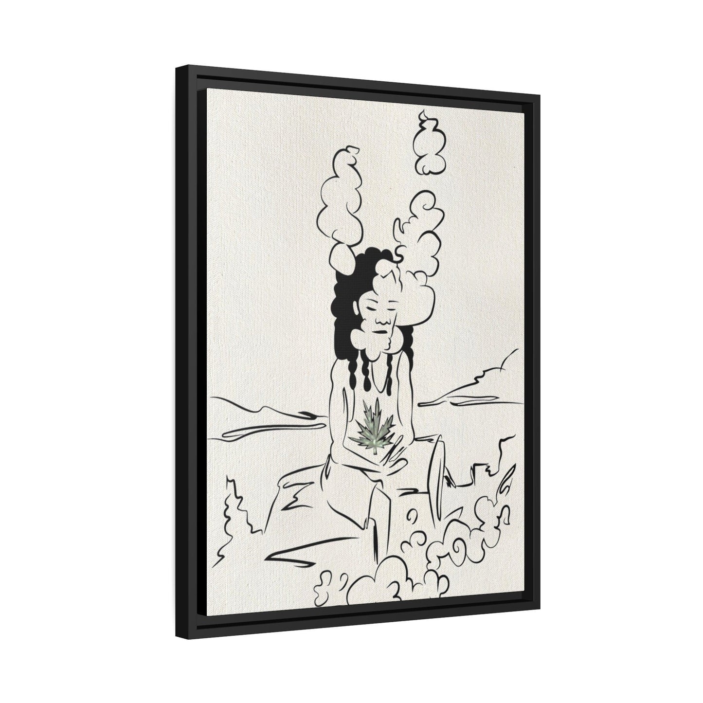 Rasta Hu - Black Framed Canvas