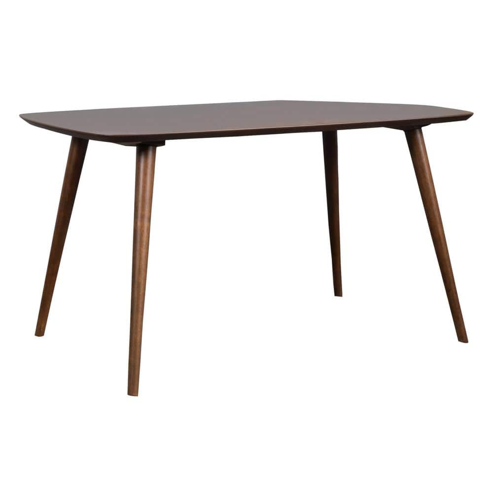 40 In. Walnut Brown Medium Rectangle Wood Coffee Table