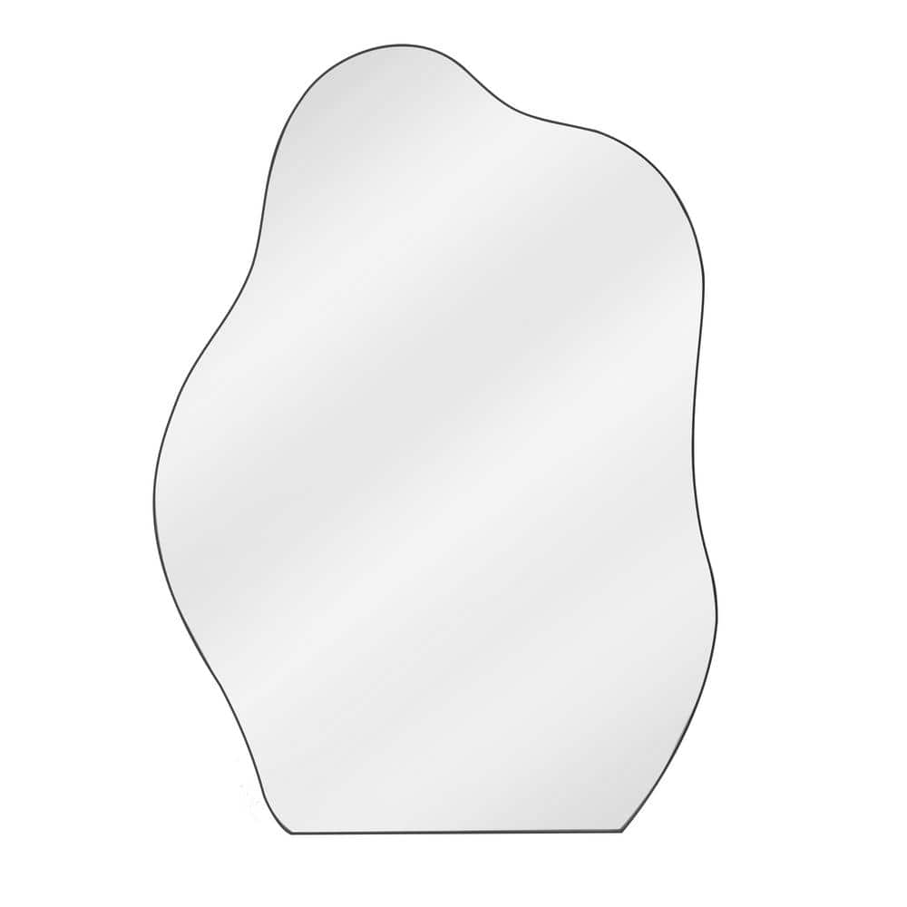 24 In. W X 32 In. H Irregular Modern Frameless MDF Wall Mirror Decorative Mirror