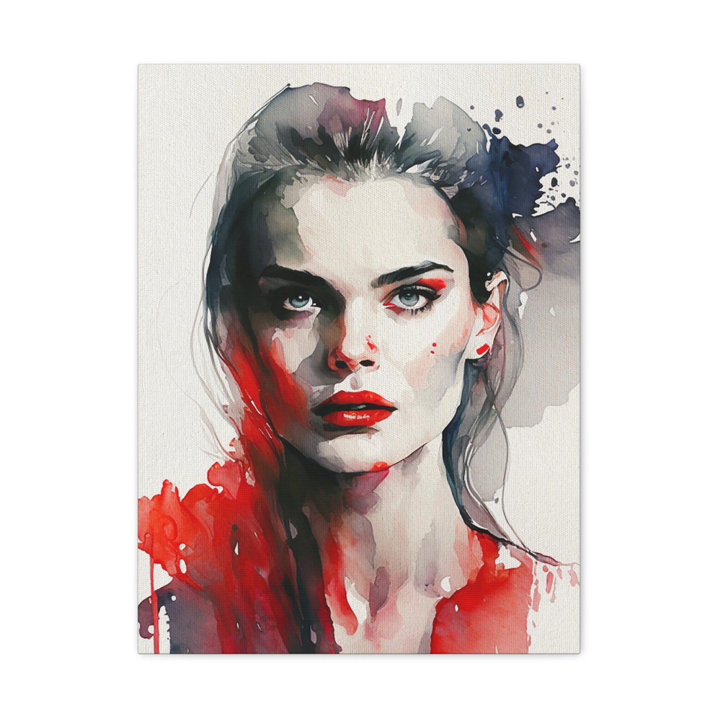 Gen - Canvas Painting / Abstract Painting / Figurative Art / Canvas Gallery Wraps / Black / Red