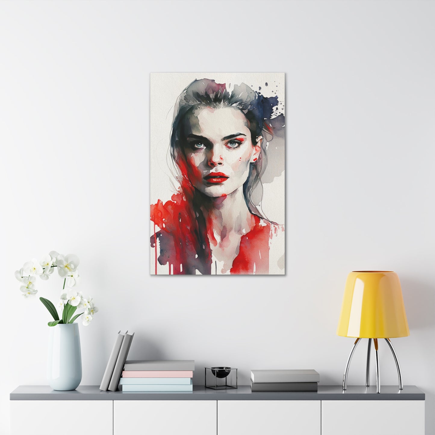 Gen - Canvas Painting / Abstract Painting / Figurative Art / Canvas Gallery Wraps / Black / Red