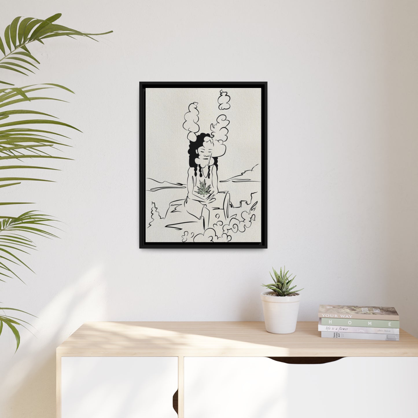 Rasta Hu - Black Framed Canvas