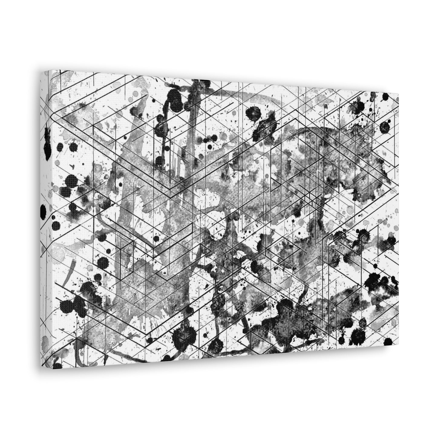 Graysky Canvas - Dimensional Illusion Wall Art Abstract Water Color Painting