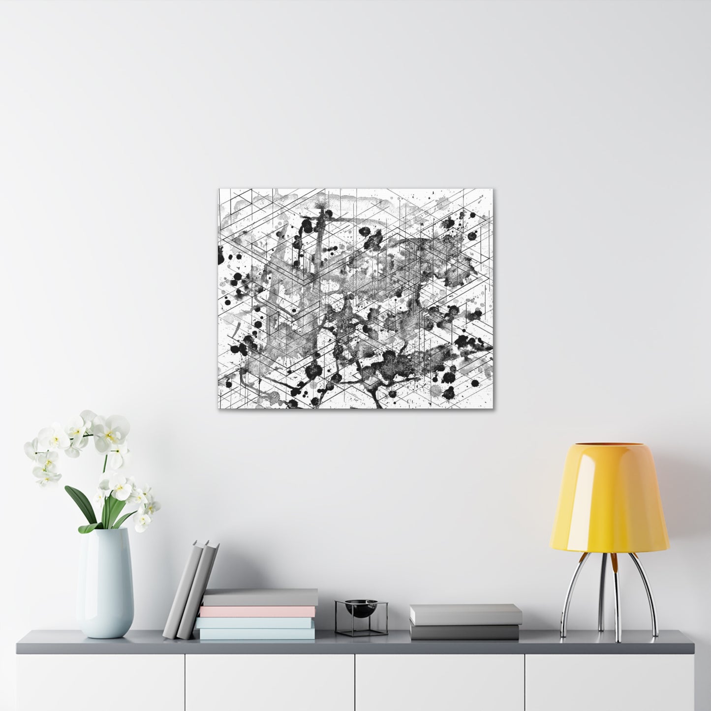Graysky Canvas - Dimensional Illusion Wall Art Abstract Water Color Painting
