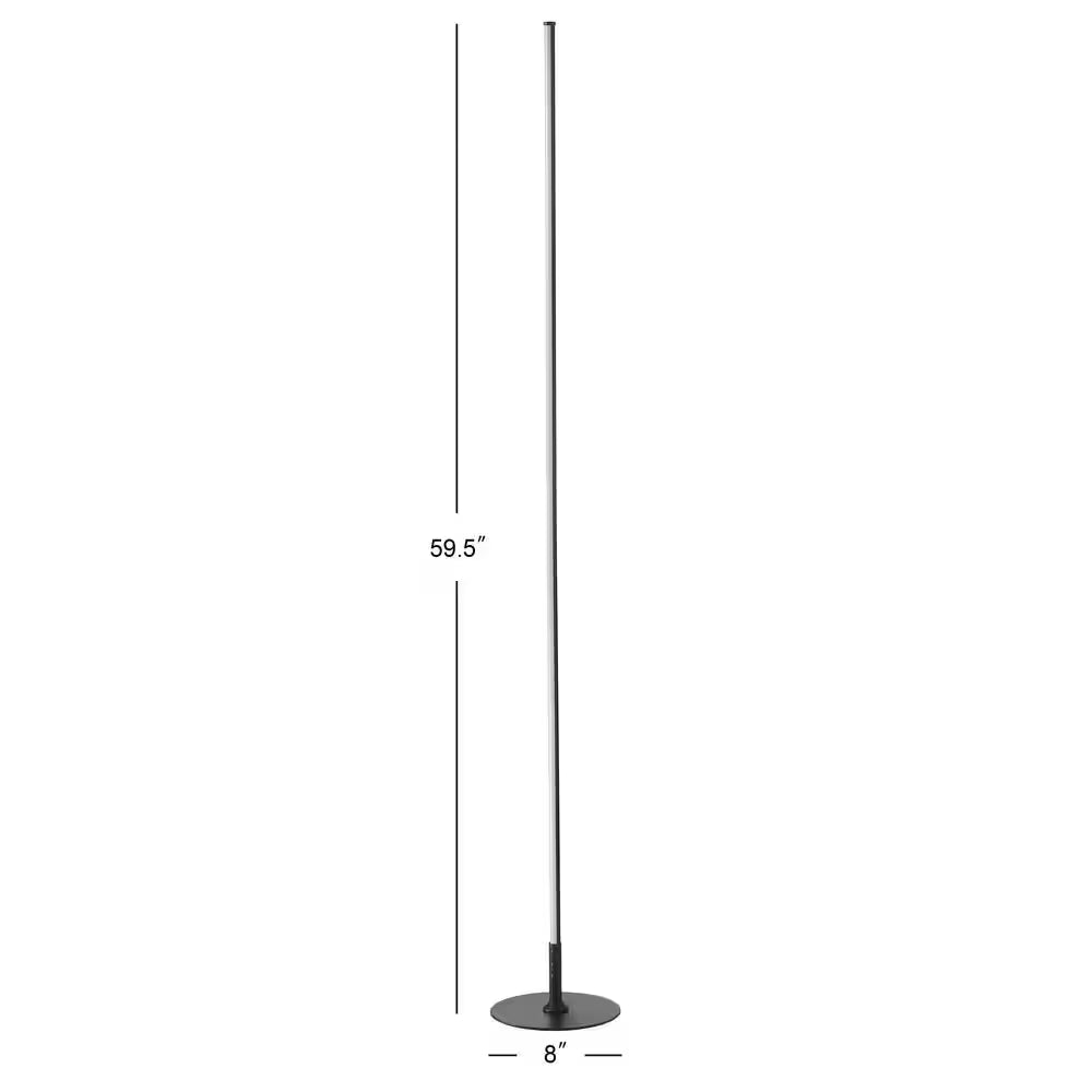 Iris 59.5 In. Black LED Integrated Floor Lamp