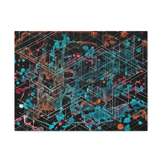 Galaxy Canvas - Dimensional Illusion Wall Art Abstract Water Color Painting
