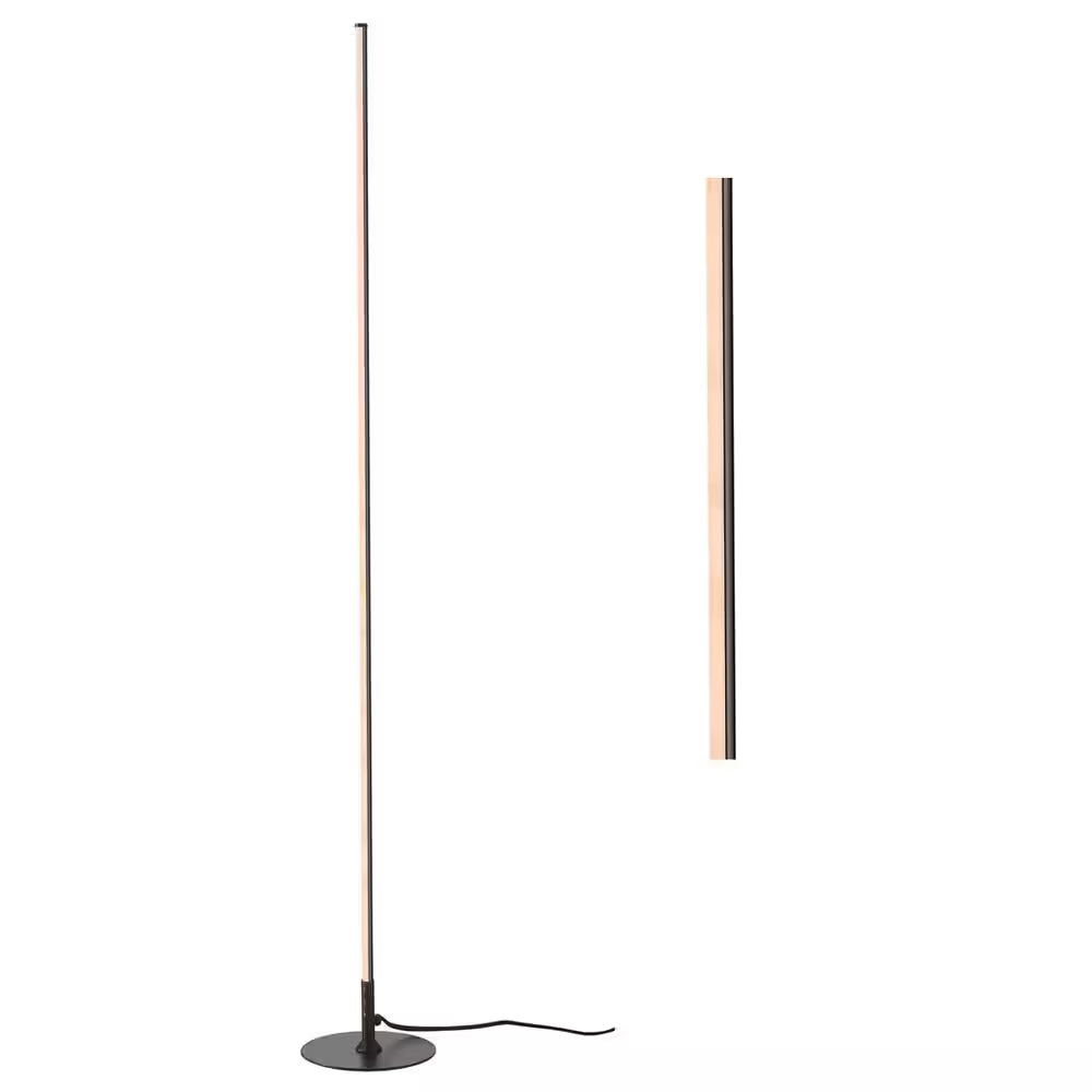 Iris 59.5 In. Black LED Integrated Floor Lamp