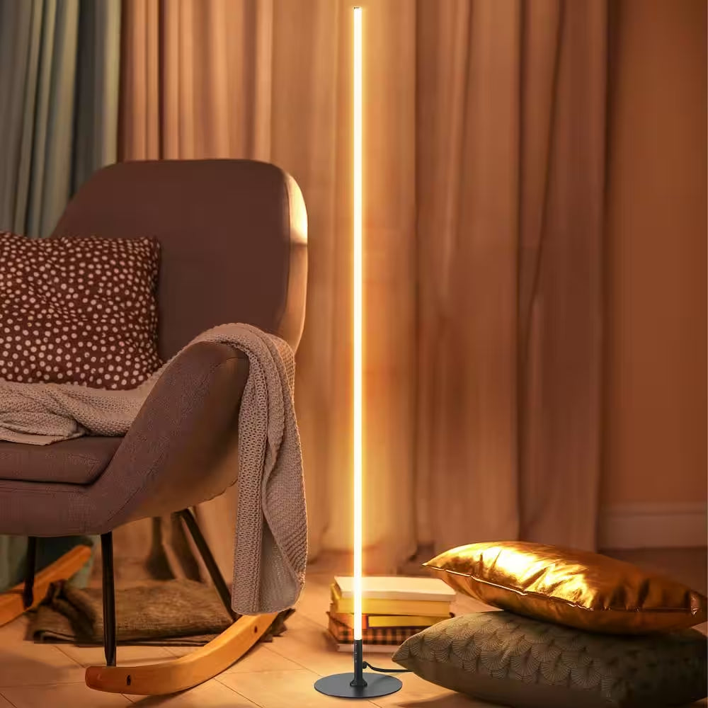 Iris 59.5 In. Black LED Integrated Floor Lamp
