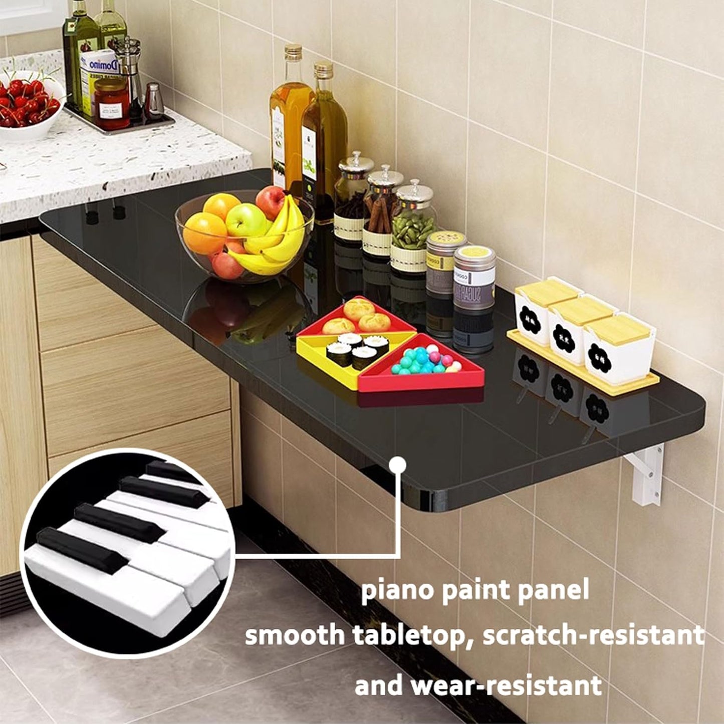 Wall-Mounted Folding Table for Laundry Room and Small Spaces