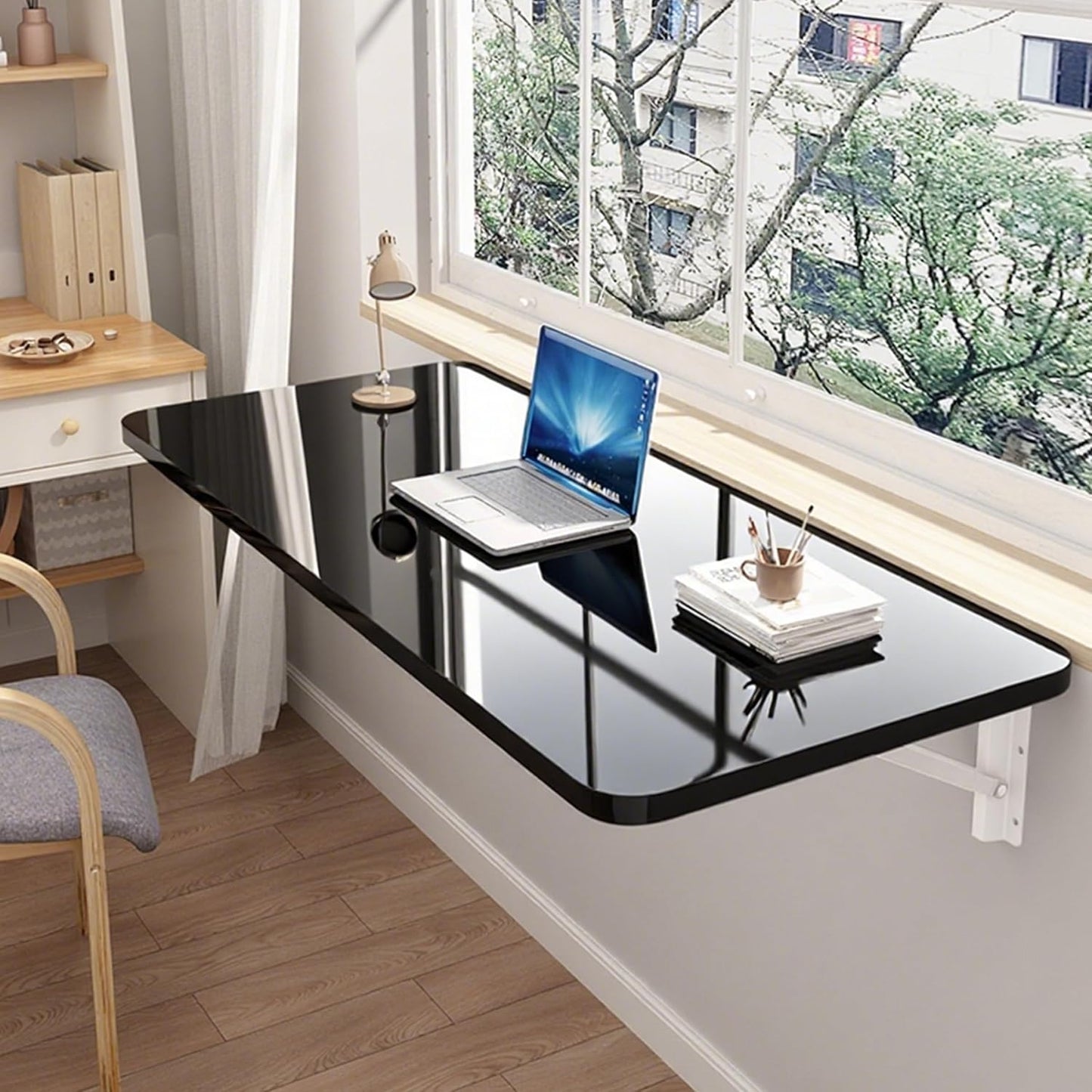 Wall-Mounted Folding Table for Laundry Room and Small Spaces