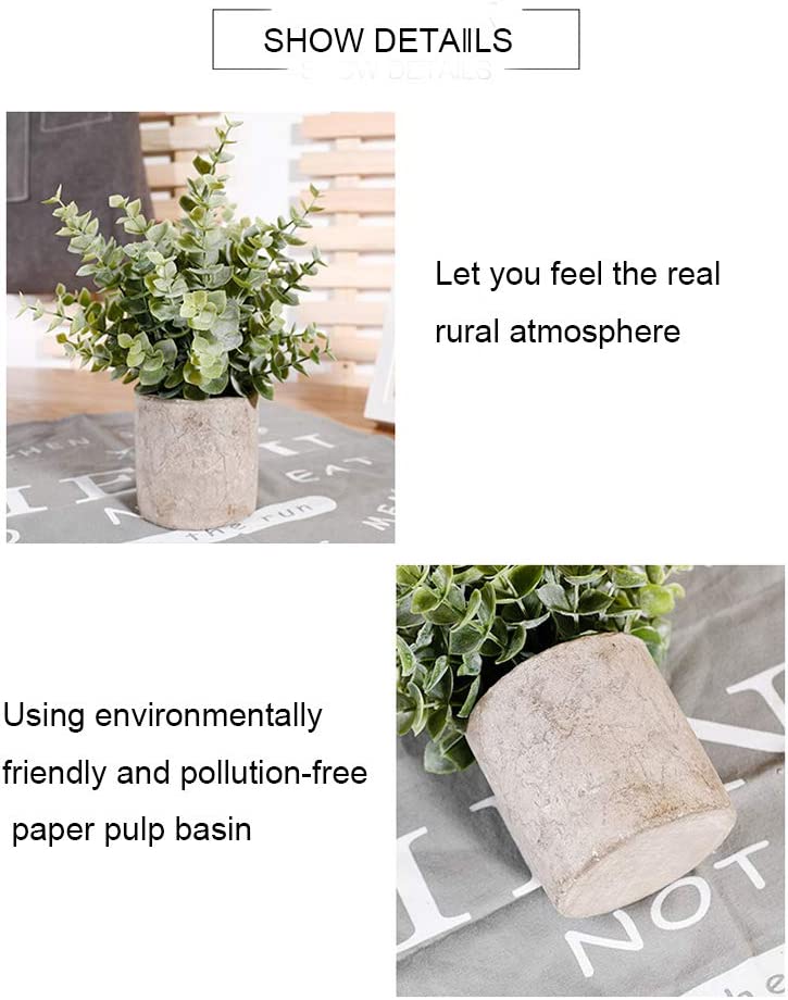 Artificial Plant Potted Mini Fake Plant Decorative Lifelike Flower Green Plants
