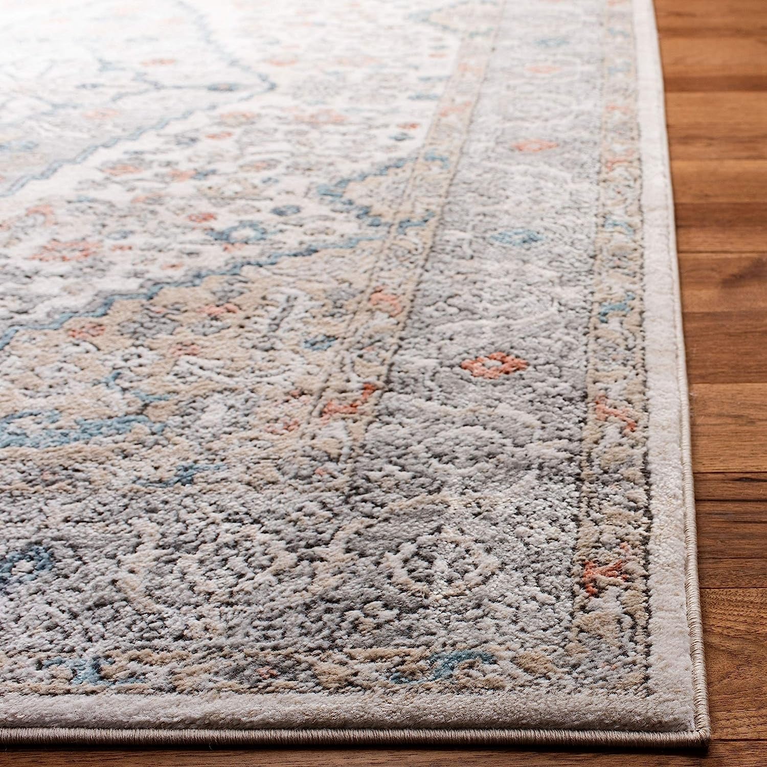 Oregon Collection Area Rug - 5'1" X 7'6", Grey & Ivory, Oriental Distressed Design, Non-Shedding & Easy Care, Ideal for High Traffic Areas in Living Room, Bedroom (ORE876F)
