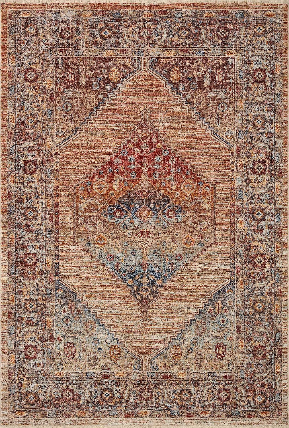 Sorrento Collection SOR-06 Multi/Sunset 3'-11" X 5'-7" Accent Rug