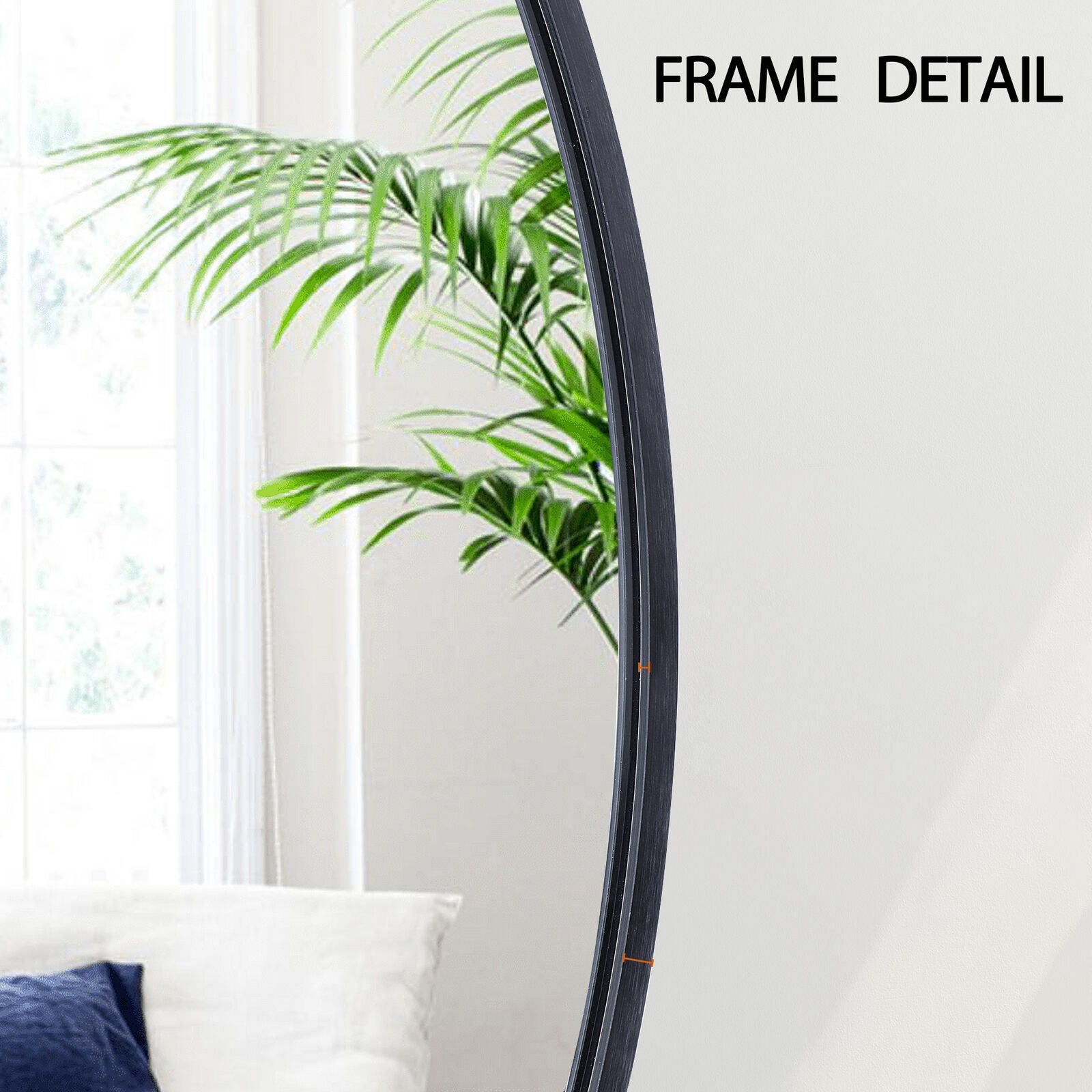 24 Inch Metal Frame round Mirror Home Bedroom Bathroom Decoration Mirror
